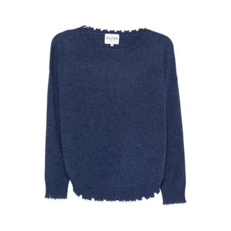Kujten Cashmere Knitwear, female, Blue, S, Blue Jumpers for Men