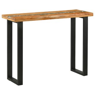 vidaXL Mesa Consola Marr&oacute;n 100 X 35 X 75 Cm Madera De Teca Maciza Vidaxl