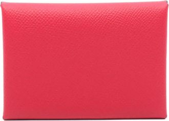 Hermès Portamonete Calviduo in pelle Epsom 2022 - Rosa