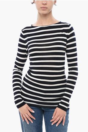 Valentino Wool Crewneck Sweater With Awning Pattern size L