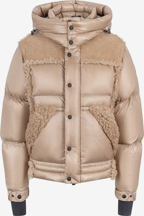Moncler Skijacke aus Ripstop und Shearling Clusaz