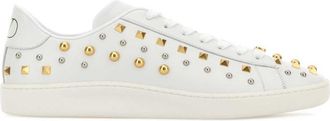 Valentino Garavani White Lace Up Sneakers