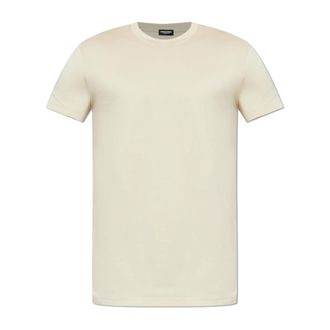 Dsquared2 T-Shirts, male, Beige, Size: 2XL Underwear T-shirt with a round neckline