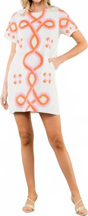 THML Clothing Hazel Embroidered Dress In Cream