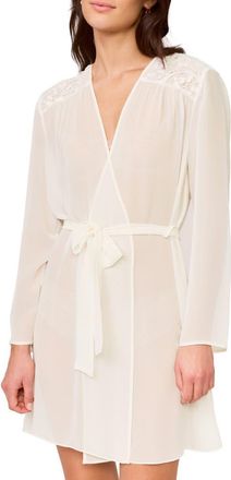 Rya Collection Isles Chiffon Robe in Ivory at Nordstrom, Size X-Small