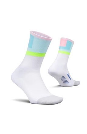 Feetures Elite Light Cushion Mini Crew Sock Sport Sock with Targeted Compression in Candy Court at Nordstrom, Size Medium