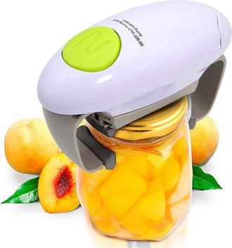 OEM Abrelatas El&eacute;ctrico Port&aacute;til Con Borde Liso, Utensilio De Cocina, Abrelatas Autom&aacute;tico Manos Libres Con Menos Esfuerzo, Funciona A Pilas, Color Blanco