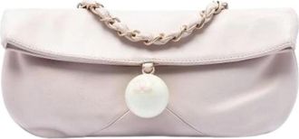 Chanel Pre-owned Vintage Schoudertas - Dames - Vintage Clutch - Beige - ONE Size - Leer - Vintage