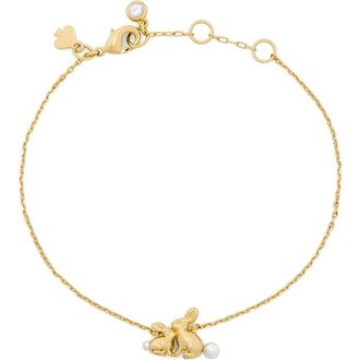 Kate Spade New York bunny bracelet in Gold at Nordstrom