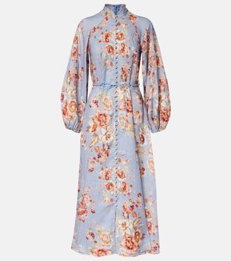 Zimmermann Awaken floral linen midi dress