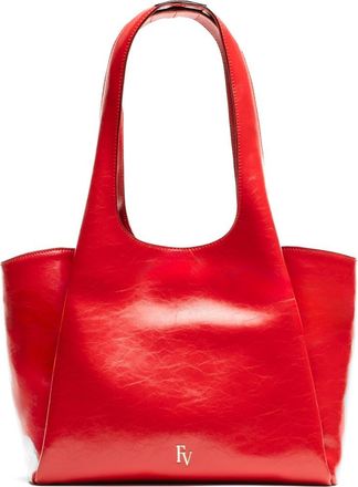Frances Valentine Portia Crinkled Leather Shoulder Bag in Red at Nordstrom