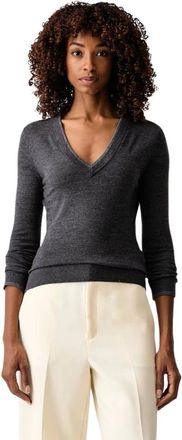 Guess Priscilla V-neck Knit - Knitwear - Mujer - Gris - S