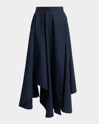 Givenchy Asymmetric Handkerchief Midi Flare Skirt
