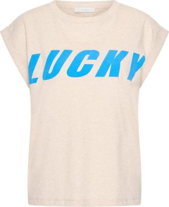 By-Bar Amsterdam Tobi Speed Top - Dames - T-shirts - Beige - XS - Katoen - Tops