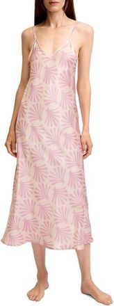 Petite Plume Cosette Silk Nightgown in Pink at Nordstrom, Size X-Small