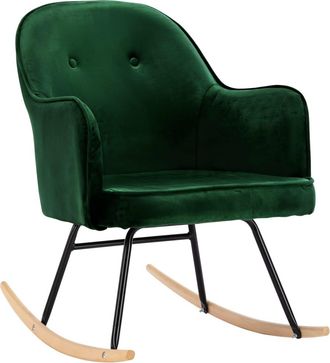 vidaXL Silla De Comedor De Terciopelo Verde Oscuro Vidaxl