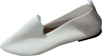 Generic White Womens Comfortable Pointed Toe Flat Shoes with Soft Interior for All-Day Use and Walking