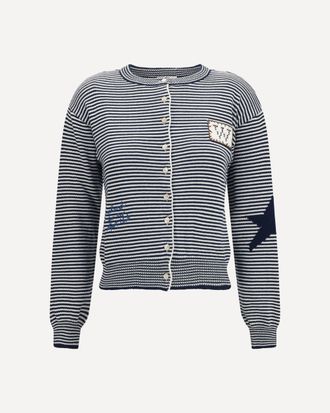 Weekend by Max Mara Cotton knit Cardigan with intarsia Female M