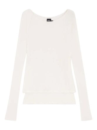 BOSS Top a maniche lunghe - Bianco
