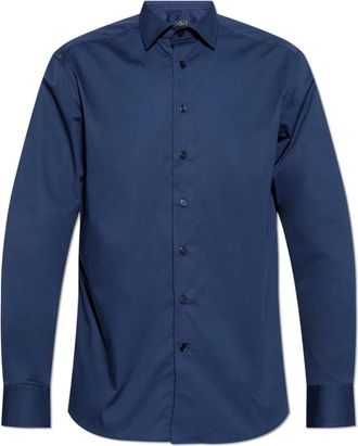 Etro Roma Shirt - Heren - Casual Overhemden - Blauw - L - Katoen - Overhemden