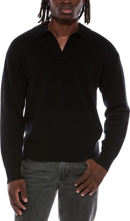 Helmut Lang Brushed Wool & Cashmere-Blend Polo Sweater