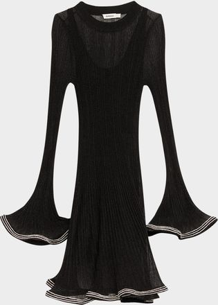 SIMKHAI Zelda Embellished Knit Mini Dress