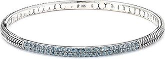 Samuel B. Silver 1.50 Ct. Tw. Blue Topaz Bangle