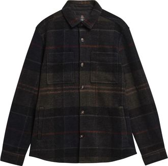 Barbour Woodlane Brushed Check Overshirt - Heren - Zomerjassen - Groen - XL - Wol - Jassen