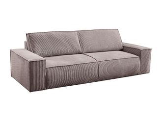 Vente-Unique Sof&aacute; cama de 4 plazas de pana malva AMELIA