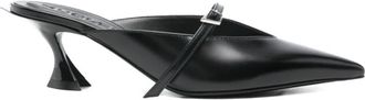 MUGLER Heeled Mules - Dames - Muiltjes - Zwart - 38 EU - Schoenen