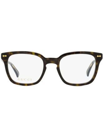 Gucci vierkant gevormde glazen - Bruin