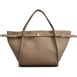 Tod's T Timeless Leather Shopping Bag in Creta Chiaro at Nordstrom