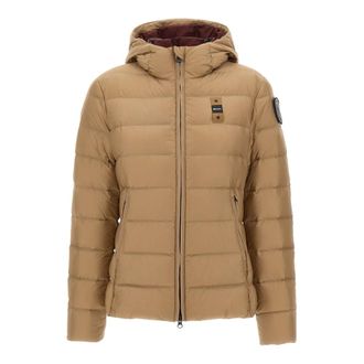 Blauer Korte Gewatteerde Donsjas Charme - Dames - Jassen - Bruin - Maat: S Polyamide
