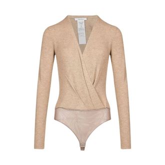 Max Mara Zijden Top - Dames - Tops - Beige - Maat: L Zijde