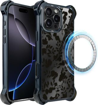OEM Funda Ibizu Dropguard Ultra Para Iphone 16 Pro Max Con Magsafe, Color Midnight, Leaf Shadow
