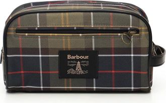 Barbour Groene Tartan Toilettas - Heren - Toilettassen - Groen - ONE Size - Polyester - Tassen