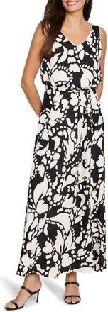 Nic+Zoe Bianca Evening Petal Maxi Dress in Black Multi at Nordstrom Rack, Size Medium