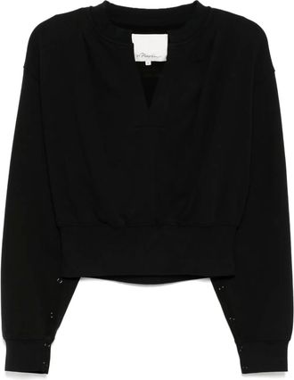 3.1 Phillip Lim Felpa crop - Nero