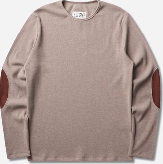 Maison Margiela Men s Elbow Patch Sweater Taupe