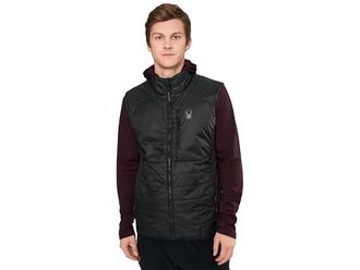 Spyder Glissade Hybrid Vest Mens Coat Black : 3XL, Polyester