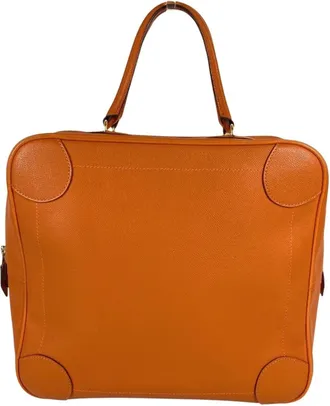 Herm&egrave;s Orange Epsom Leather Handbag Tote Bag (Pre-Owned)