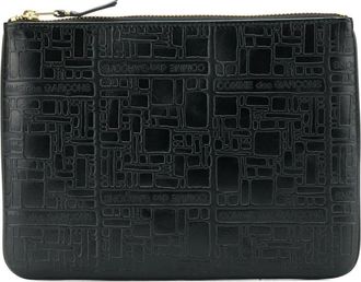 Comme Des Gar&ccedil;ons Pochette con motivo texture - Nero