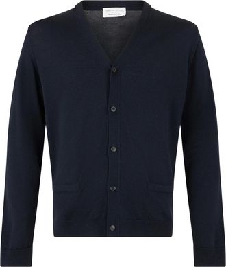 Roberto Collina C&aacute;rdigan de Lana con Botones Delanteros - Knitwear - Hombre - Azul - 2XL