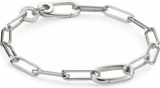 Thomas Sabo Thomas Sabo - Paperclip Charmarmband - Dames - Accessoires - Grijs - Maat: ONE Size
