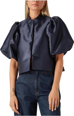 Kudibal Copenhagen Olivia Blazer voor stijlvolle winteroutfits - Dames - Blouses - Blauw - L - Wol - Overhemden