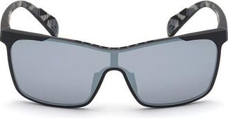 adidas Shield Sunglasses in Matte Black /Smoke Mirror at Nordstrom