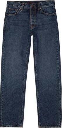 Nudie Jeans Straight Jeans - Heren - Regular Fit Jeans - Blauw - W31 L32 - Katoen - Jeans