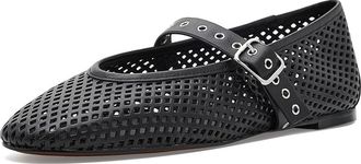 Madewell Remy Overlasted Mary Jane - Perf Womens Dress Flat Shoes True Black : 10.5 M, Leather