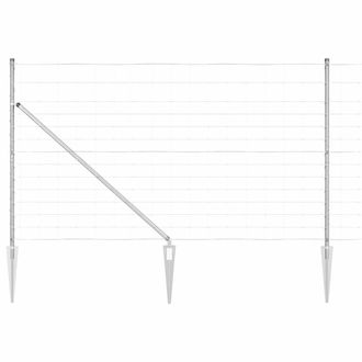 Berkfield Home Field Fence 1.4x50 m Galvanised Steel in Silver