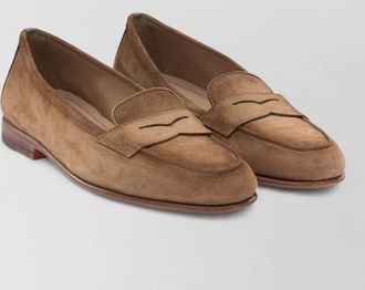 Santoni suede leather loafers